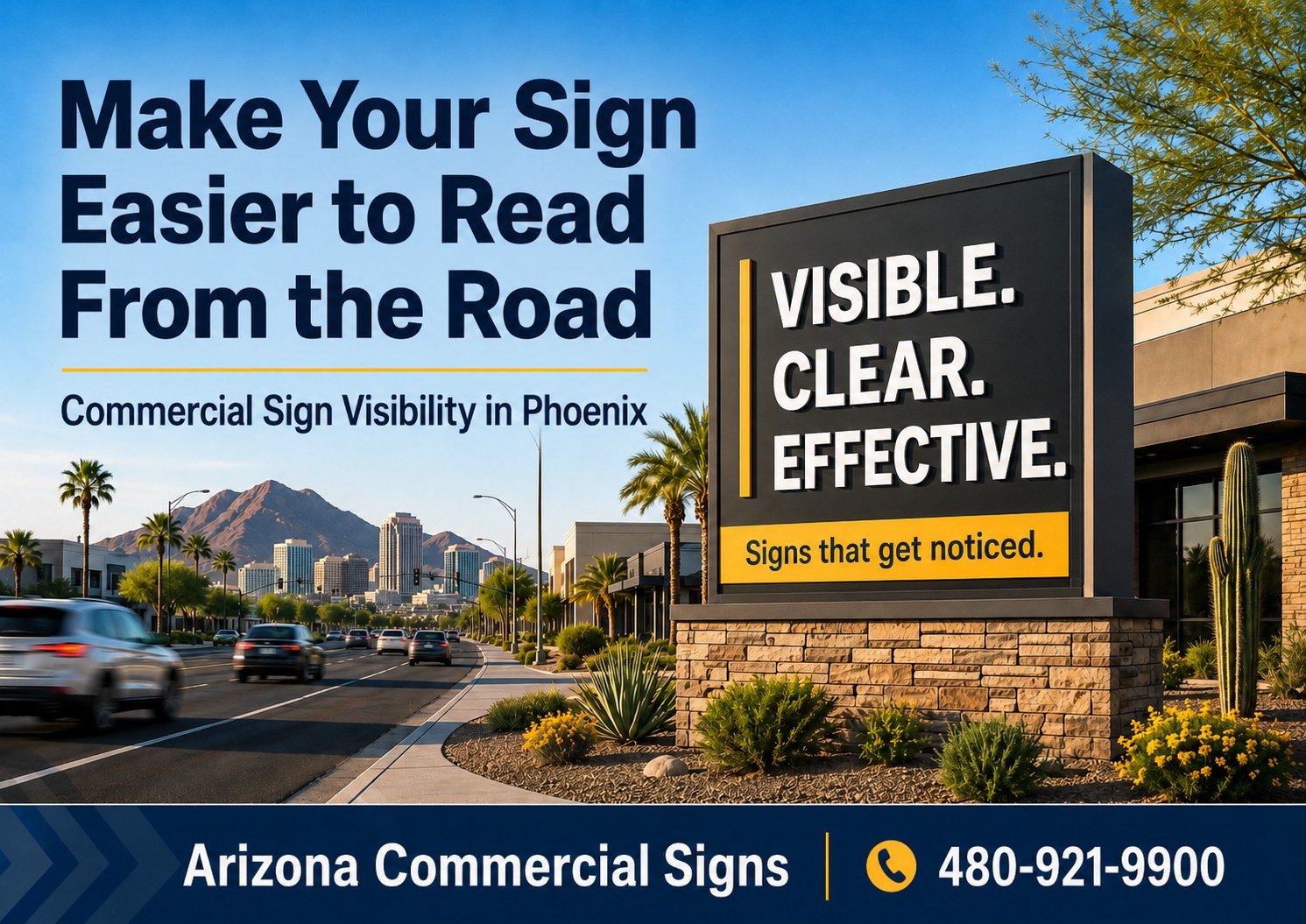 How to Make a Commercial Sign Easier to Read From the Road
